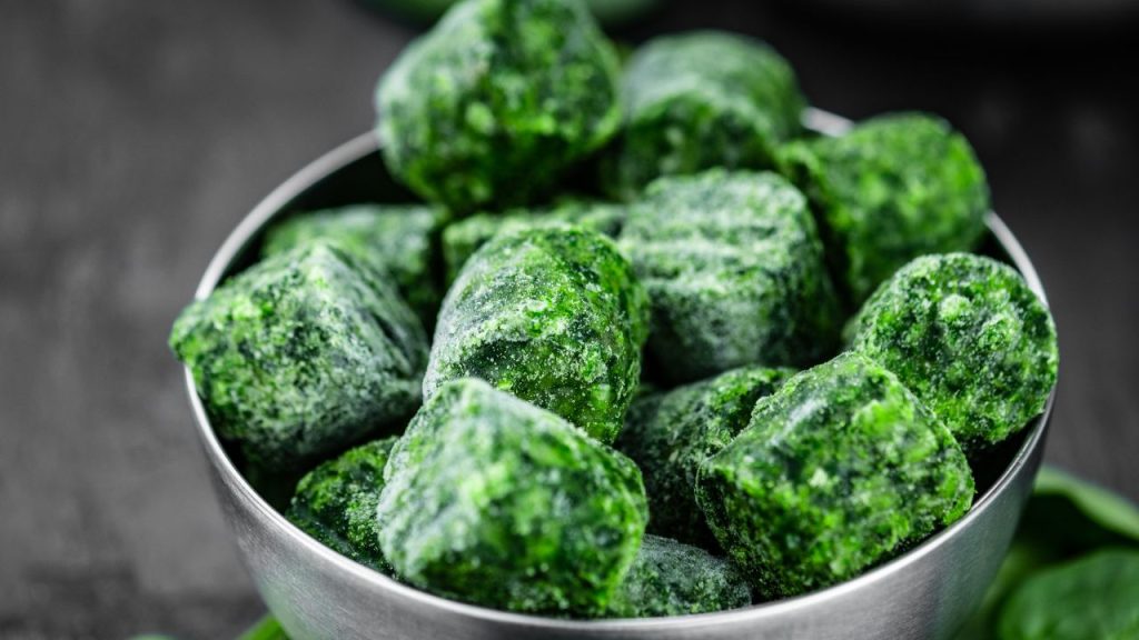 How much frozen spinach equals one cup fresh?